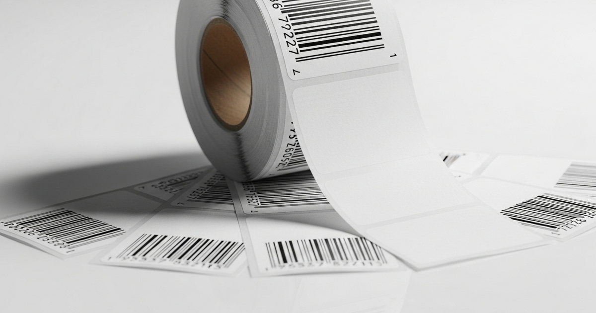 Control de inventario: empleado escaneando código de barras en almacén organizado con sistema de gestión de stock